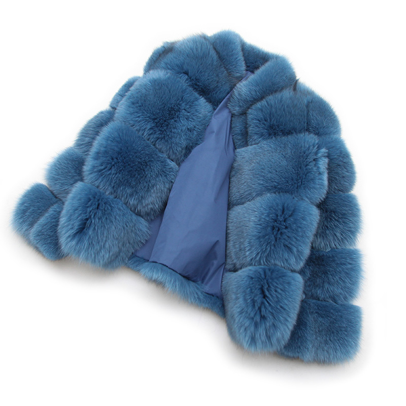 Blue Fox Fur Coat 0105-22