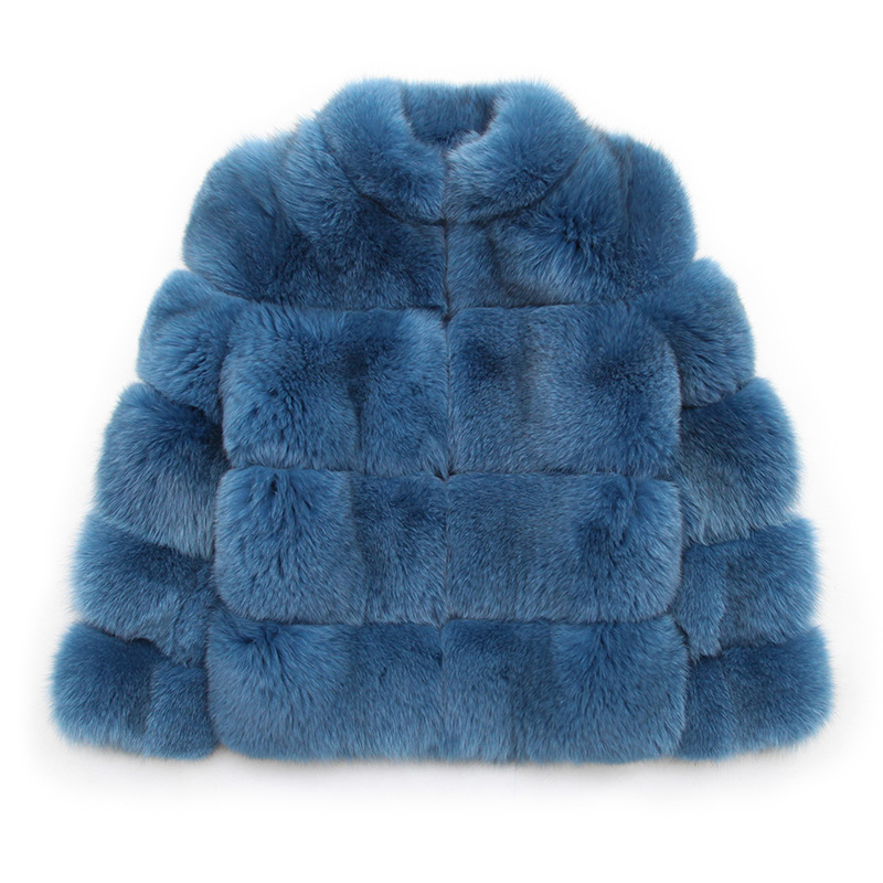 Blue Fox Fur Coat 0105-23