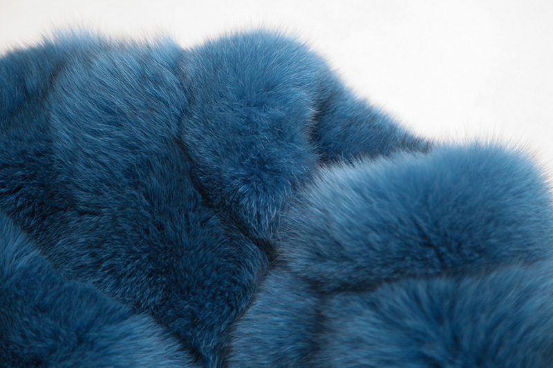 Blue Fox Fur Coat 0105-24