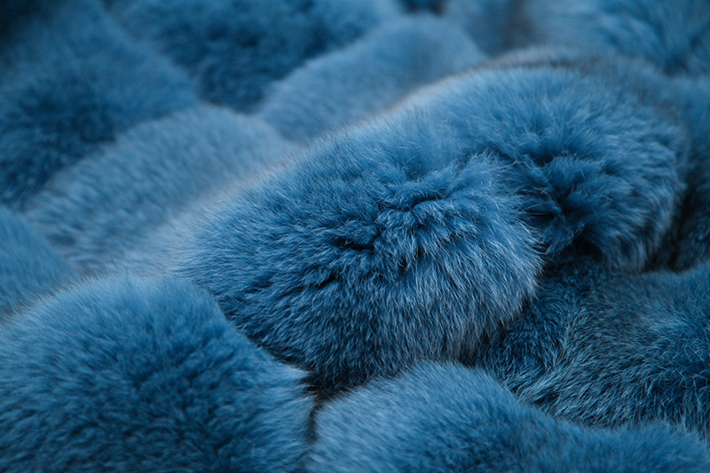 Blue Fox Fur Coat 0105-26