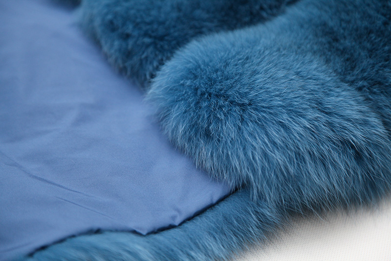 Blue Fox Fur Coat 0105-32