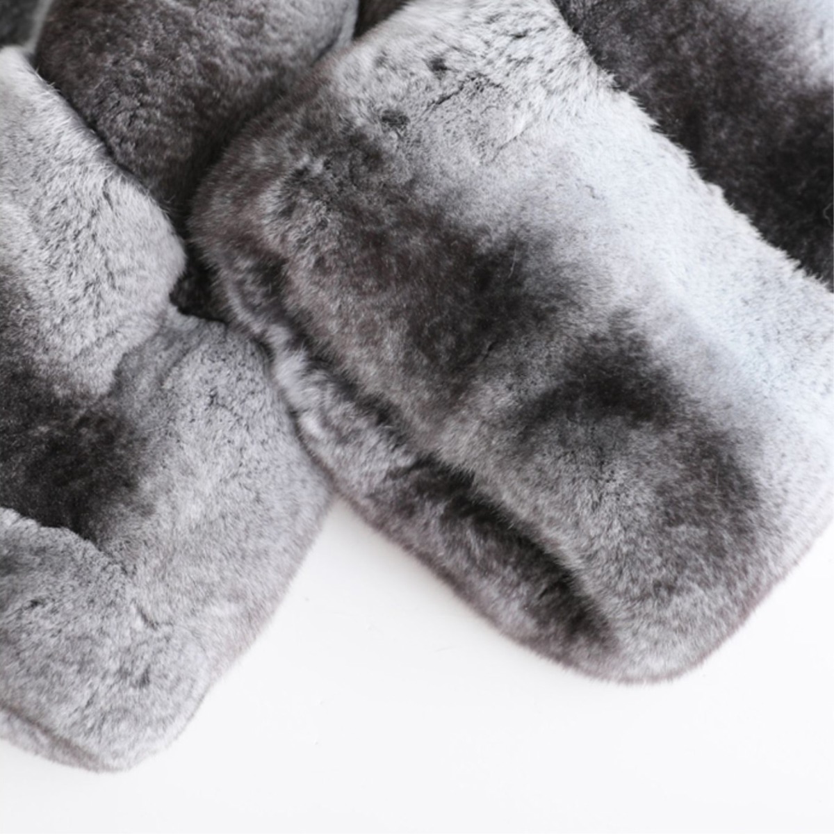 Rex Rabbit Fur Jacket with Chinchilla Look 0117-3