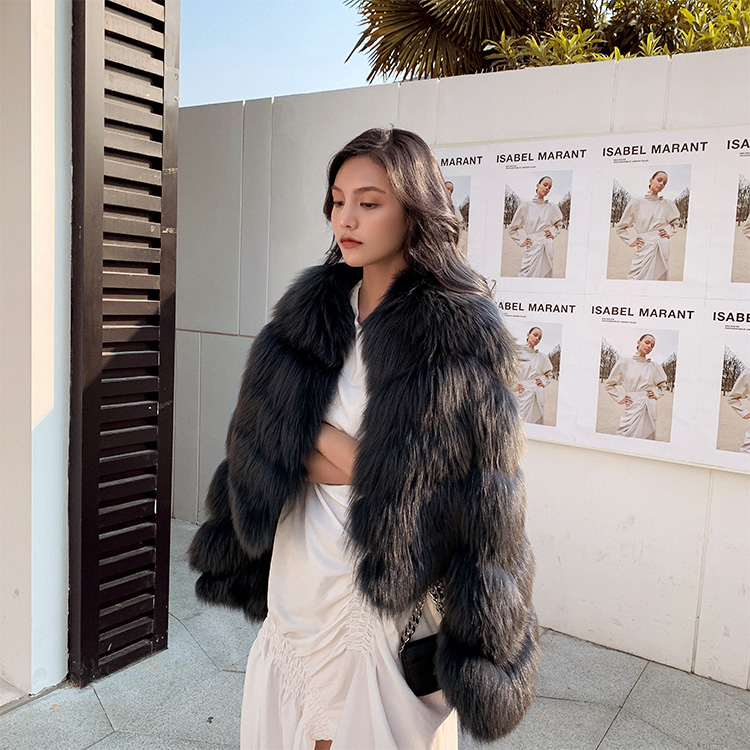 Fox Fur Cropped Jacket 0223E1