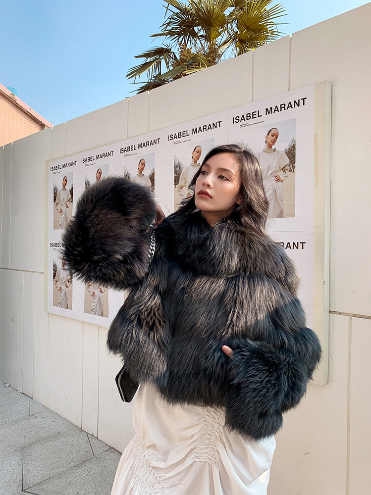 Fox Fur Cropped Jacket 0223E4