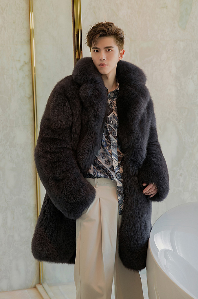 Men's Fox Fur Coat 0238-2