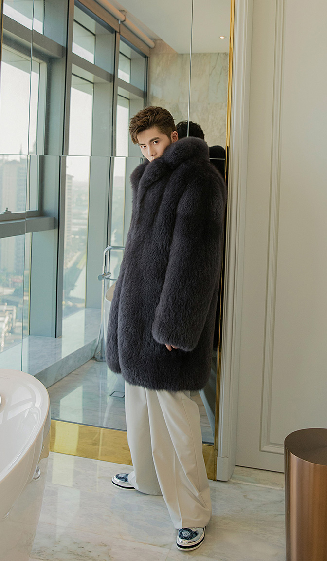 Men's Fox Fur Coat 0238-3
