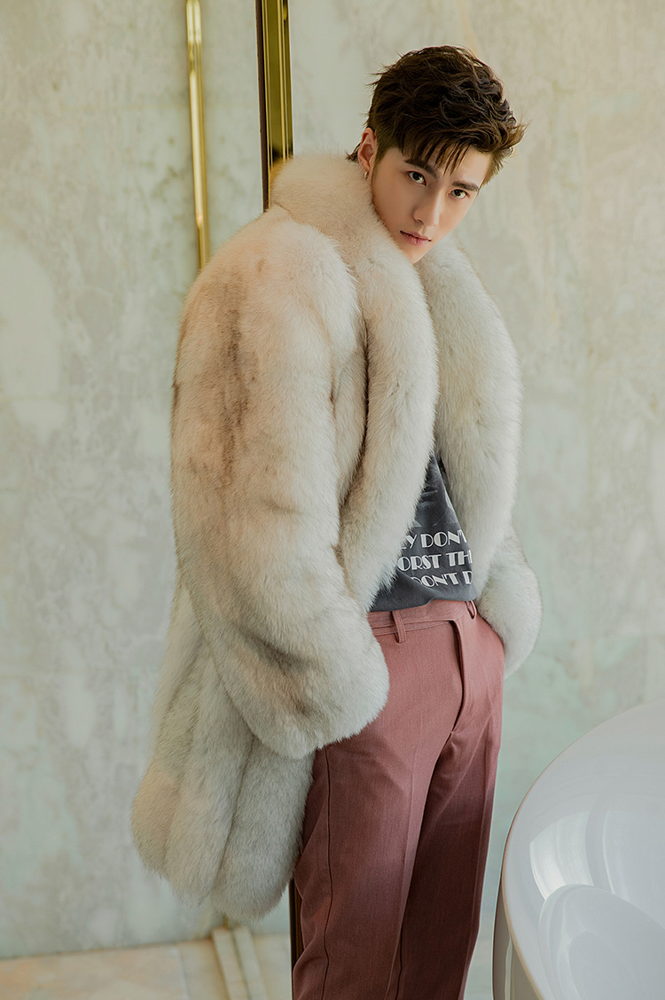 Men's Fox Fur Coat 240-6