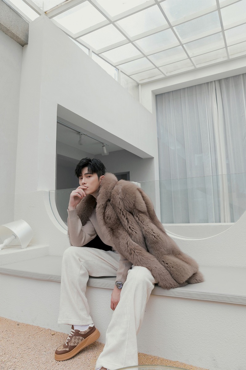 Men's Fox Fur Coat 0242-1
