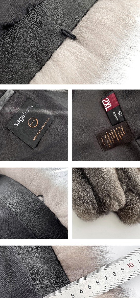 Men's Silver-Blue Fox Fur Coat 243-10