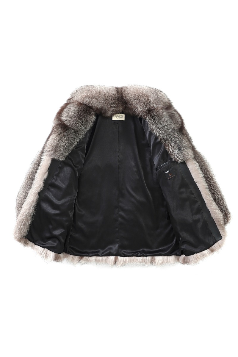 Men's Silver-Blue Fox Fur Coat