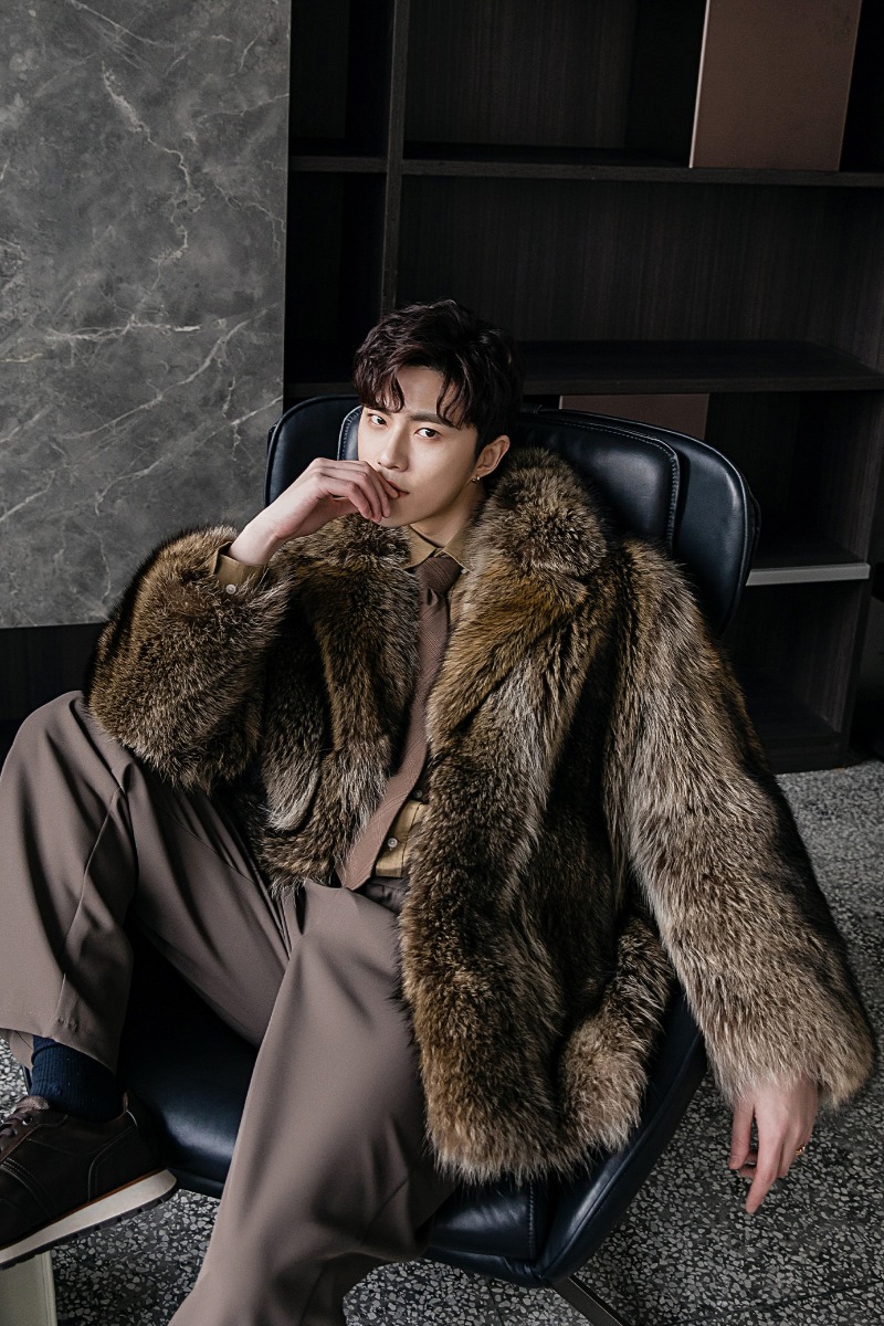 Men's Raccoon Fur Coat 0245-2