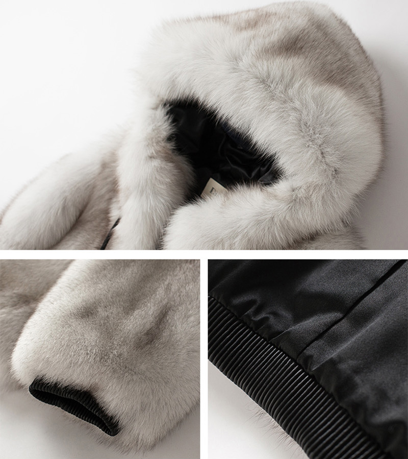 Men's Hooded Fox Fur Coat 0247-4