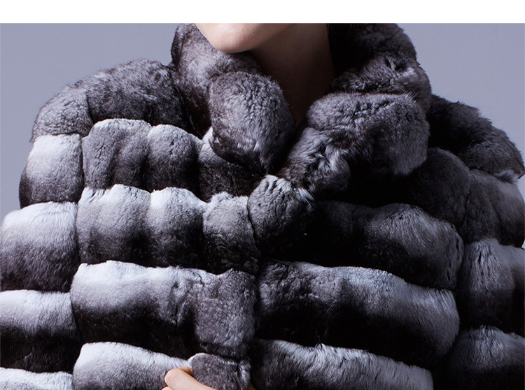 Cropped Chinchilla Fur Bolero Jacket 025 Details 3