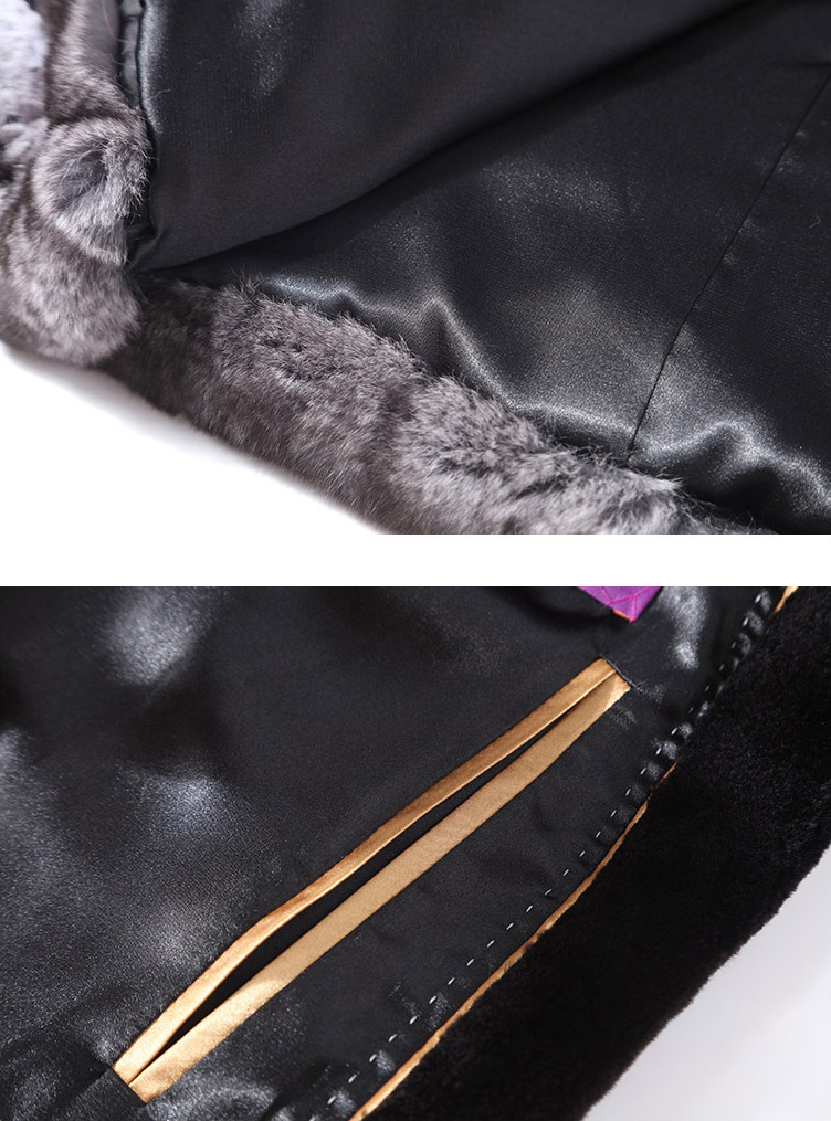Mink Cashmere Coat with Chinchilla Fur Trim 0272-3