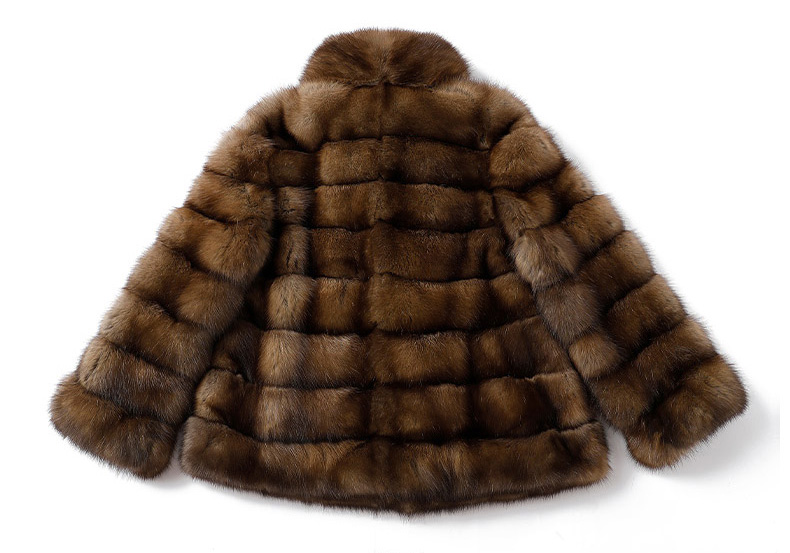 Stand Collar Sable Fur Coat 0278-2