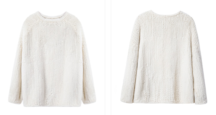 Knitted Mink Fur Pullover Coat 0288-1