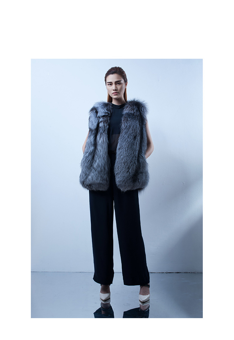 Silver Fox Fur Vest