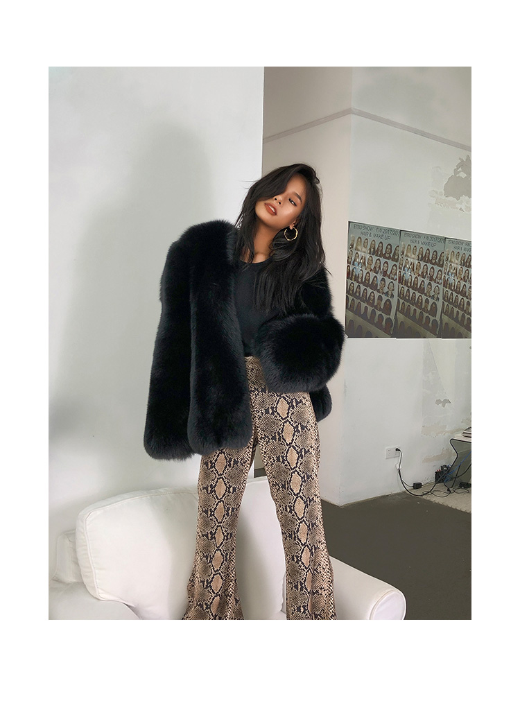 Fox Fur Coat-Black 279-7