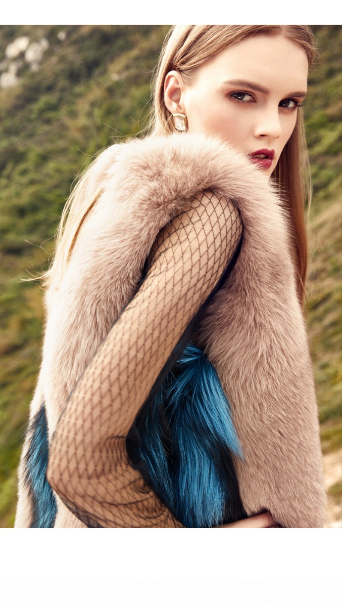 Two-Tone Fox Fur Vest 289-4
