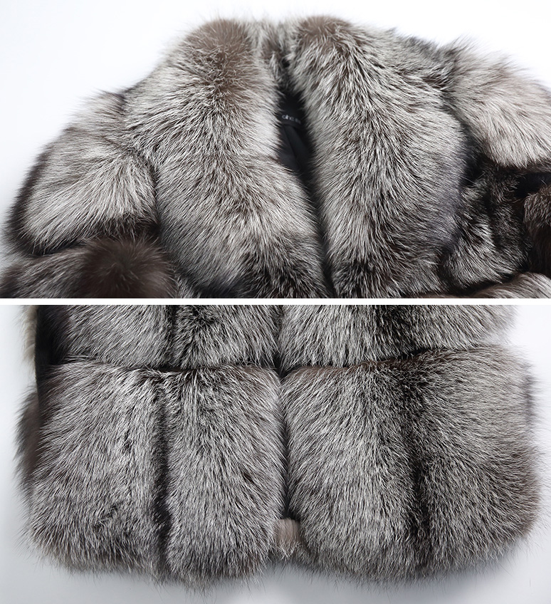 Men's Silver Fox Fur Coat