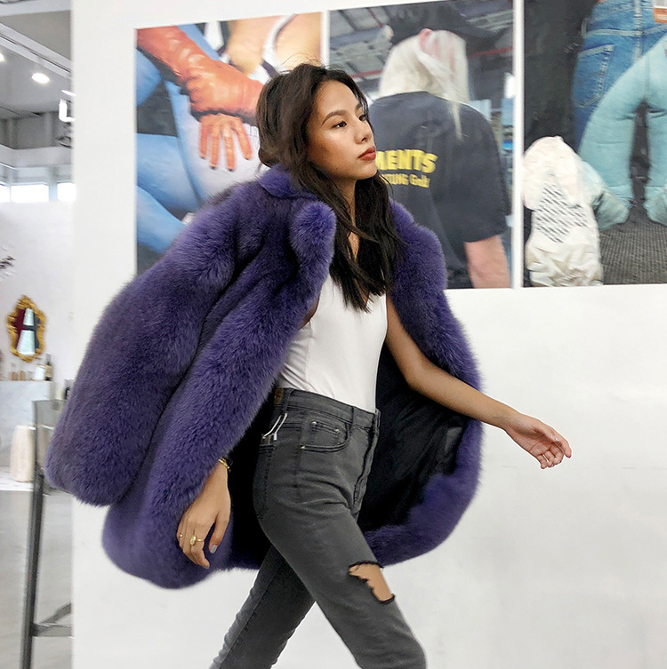 Purple Fox Fur Jacket 354-9