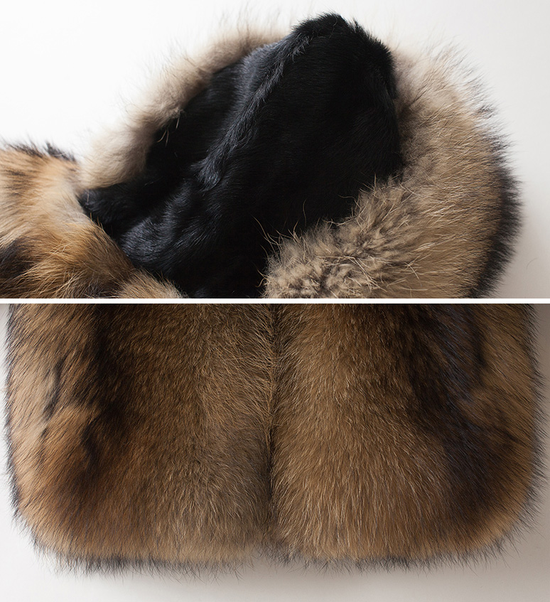 Men's Raccoon Fur Coat 355-6