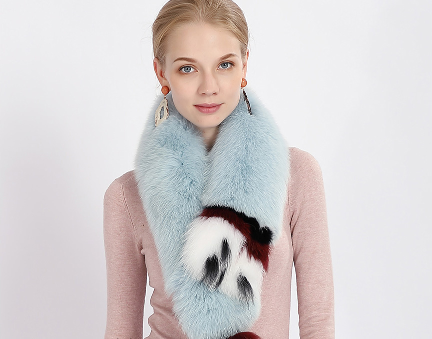 Tailed Fox Fur Scarf 367-1
