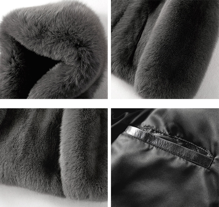 Men's Fox Fur Hooded Coat 381-2