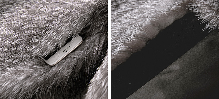 Men's Silver Fox Fur Coat 385-5