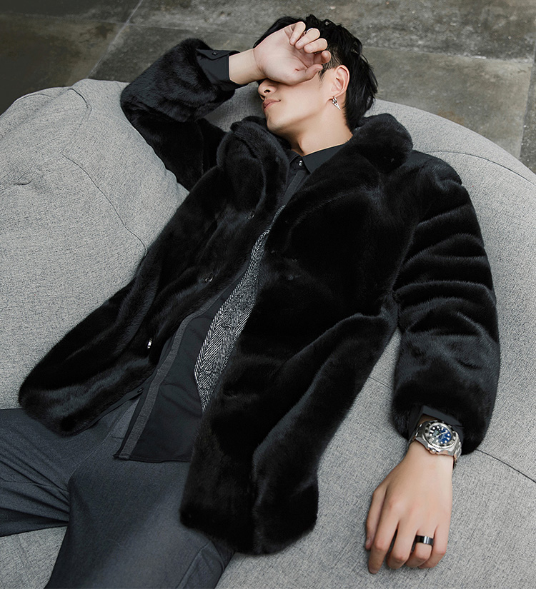 Men's Mink Fur Coat 393-10