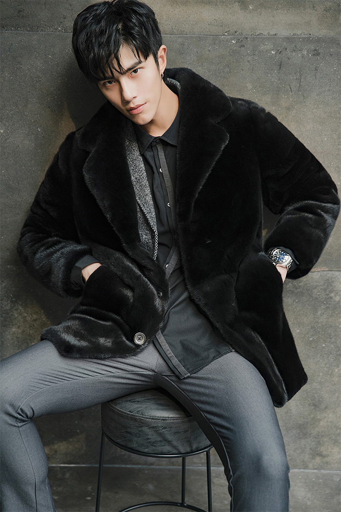 Men's Mink Fur Coat 393-9