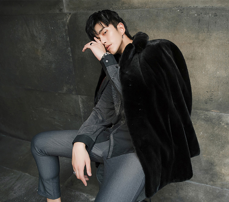 Men's Mink Fur Coat 394-6