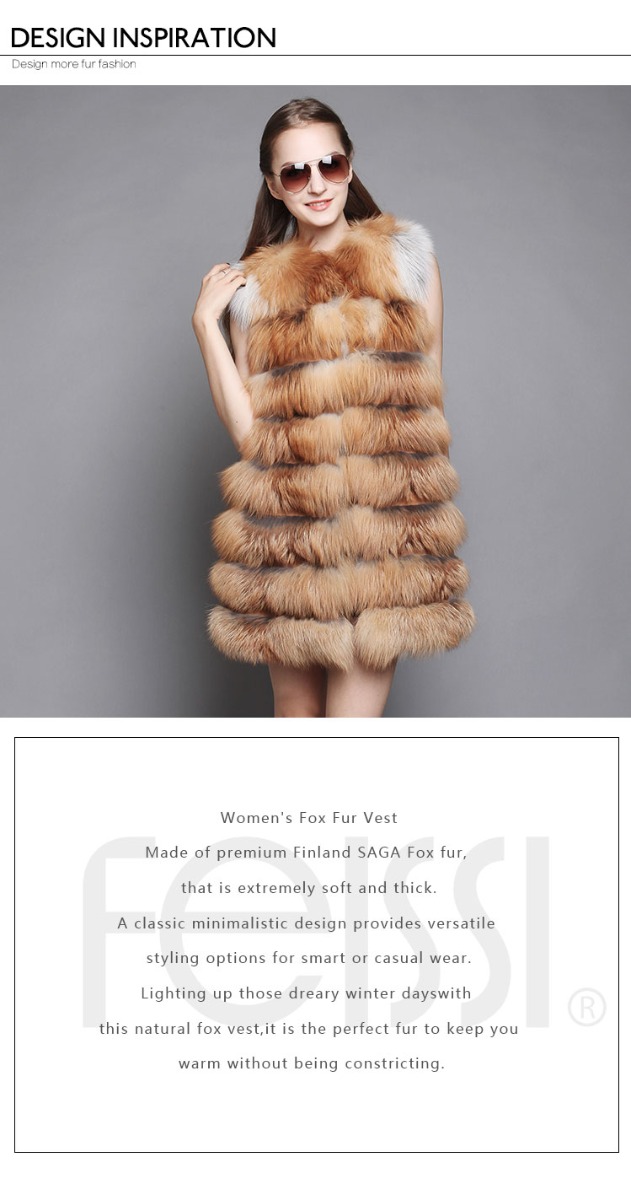 Women's Fox Fur Vest  631_01