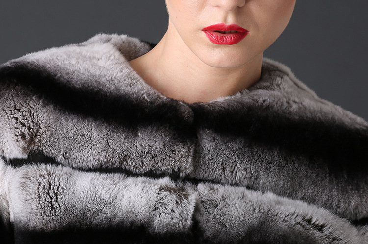 Cropped rabbit fur jacket cheap