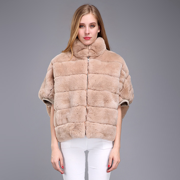 Batwing Rex Rabbit Fur Jacket 957 Details 1