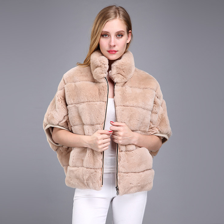 Batwing Rex Rabbit Fur Jacket 957 Details 4