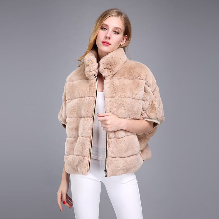 Batwing Rex Rabbit Fur Jacket 957 Details 5