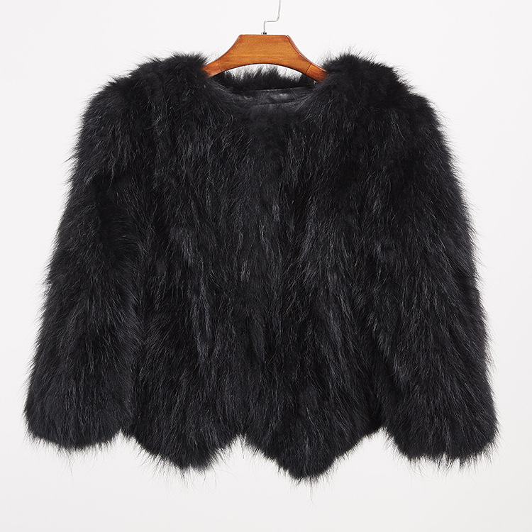 Cropped Raccoon Fur Jacket 972 Details 12