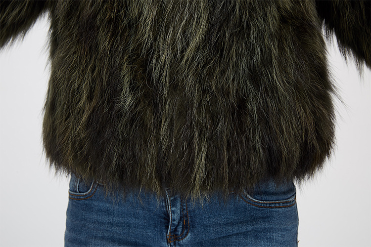 Cropped Raccoon Fur Jacket 972 Details 16