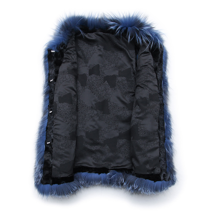 Silver Fox Fur Vest 996 Details 15