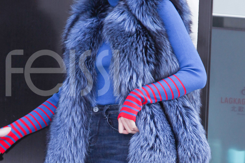 Silver Fox Fur Vest 996 Details 5